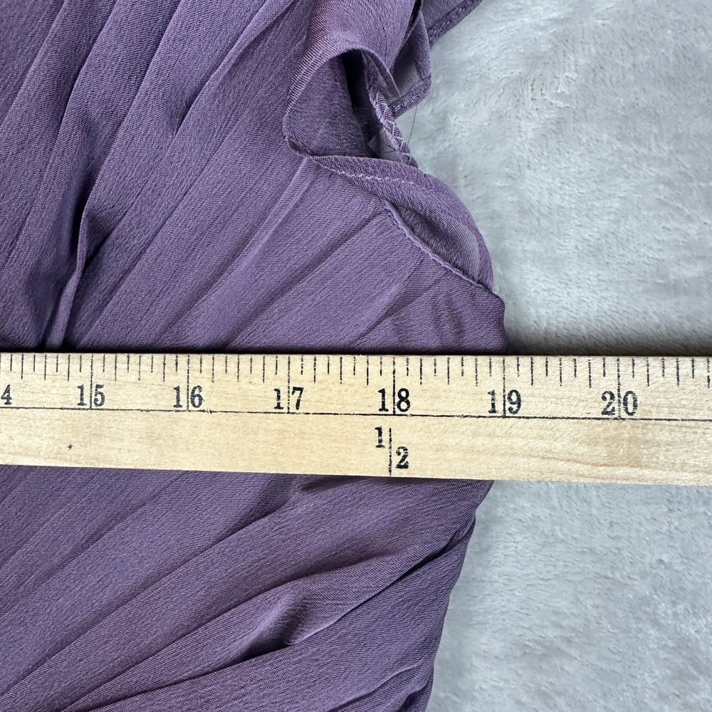Adrianna Papell for E! Live From The Red Carpet Purple Pleated Gown Dress 14 - Picture 8 of 10